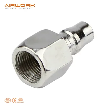 AIRWORK PF Type Female Quick Connect Pneumatic Air Coupling Self-Locking One-Touch Hose Connector Forged Iron CE Certified 20-40