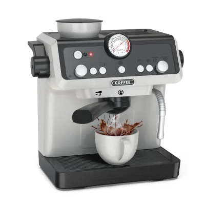 Pretend Play Home Appliance Coffee Game Toy Kids Kitchen Operated Coffee Machine Toy With Light Music for Kids Boys Girls