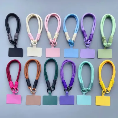 Multicolored Detachable Short Mobile Phone Lanyard Ins Style High Quality Pad Patch Anti-Loss Handmade Unisex Wrist Strap 20cm