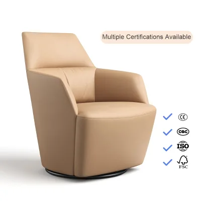 Fashionable Beautiful Leisure Sofa Chair-Durable Comfortable Swivel Easy Clean Metal Frame Commercial Use Office Furniture