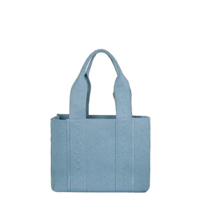Luxury Women's Open Tote Handbags Simple Design with Solid Color and Polyester Lining for Outdoor Use