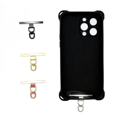 360 Rotation Upgrade Mobile Phone Lanyard Customized Colors Logo T-Shaped Metal Patch Stainless Steel CaseTab Rope Accessory