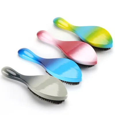 Abeis PU Gradient Glossy Custom Logo 360 Long Handle Wave Brush