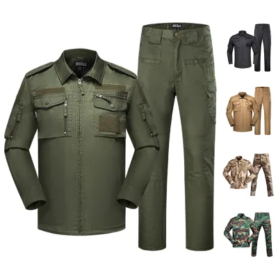 Security Guard Camouflage Uniforms-Breathable Men's Polyester/Cotton Customizable Sizes & Colors OEM Service