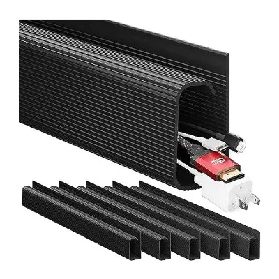 Under Desk Cable Management Under Desk Easy Install Self-Adhesive Cable Organizer for Home & Office