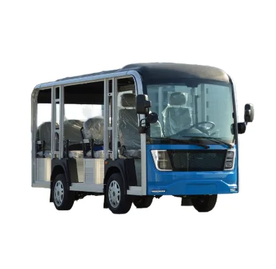 72v 7.5kw Electric Sightseeing Bus 11 Seats with Lithium Battery Aluminum Frame