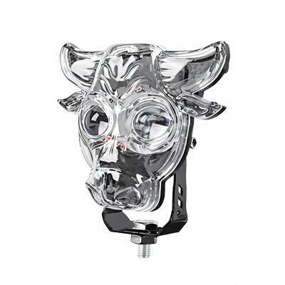 External Electric Vehicle Conversion Motorcycle Bull-Head Seven-Color LED Strobe Spotlight High-Beam Integrated Off-Road Vehicle