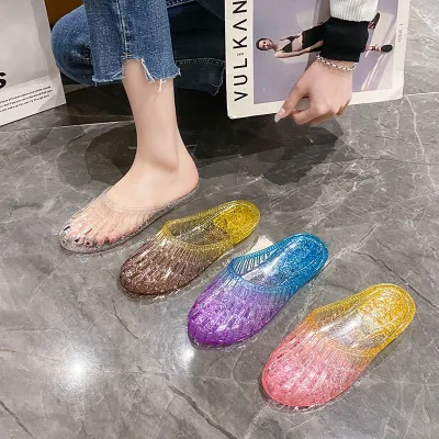Crystal Transparent Multi-purpose slippers for Women. New Style with Anti-slip and Soft Material, Suitable for Wearing Outside