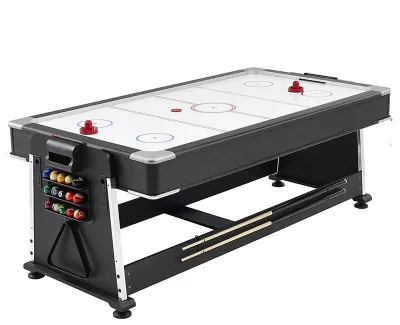 4-in-1 Revolving Multi Function Snooker Billiard Pool Table with air Hockey Game Table and Table Tennis