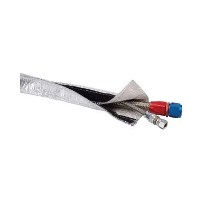 Heat Shroud Aluminized Sleeving for High Temperature Protection Fiberglass Heat Shield for Cable Protection Wire Safety