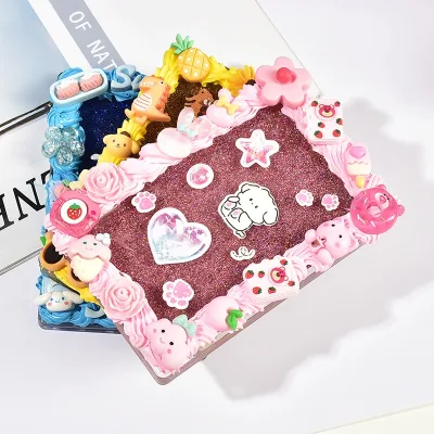 Full Set Quicksand Card Brick Stickers DIY Decorations for Kids Cream Glue Handmade Plastic Gu Ka Educational Toys for Girls
