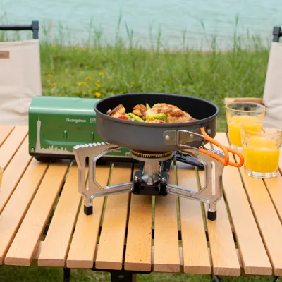 Lightweight Durable Folding Camping Cooker with Adjustable Flame for Trail RV or Survival Camping Travel Cookware