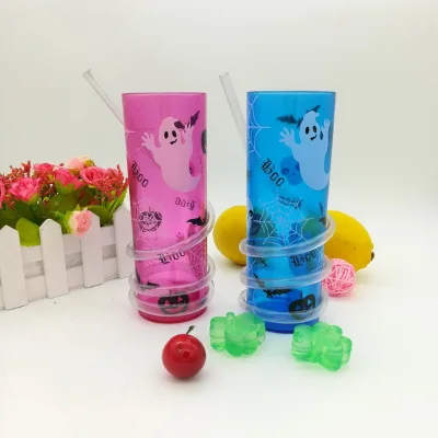 Plastic Swirly STRAW Tumbler 10OZ, Plastic Cup with Straw