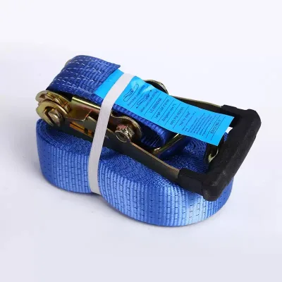 China Factory Supply Ratchet Tensioner Blue Orange Polyester Cargo Control Transport Bundle for Wholesale