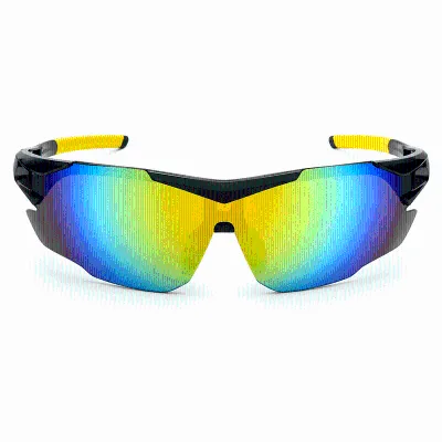 9191 Men's Sports Sunglasses Women's Outdoor Riding Eyewear Blue Lenses PC Frame for Europe/US Cross-Border Bicycle