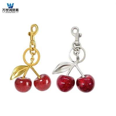 2025 New Year Trendy Cherry-shaped Decorative Crystal Bag Clasp High-Quality Decorative Accessory