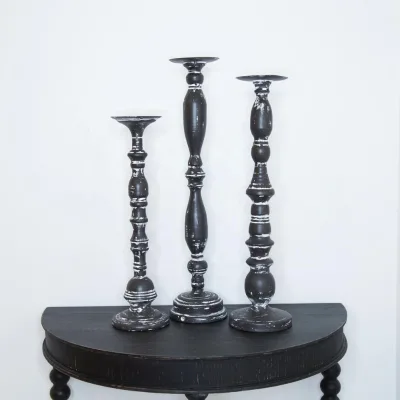 Handicraft Christmas Wrought Iron Taper Tealight Set Home Decoration Metal Candle Holder Gift