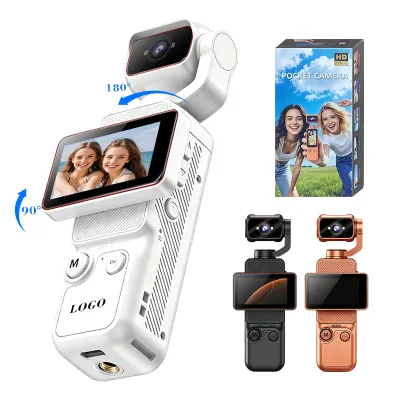 Professional HD Display Handheld Camera Sports Action Portable Vlog Camera Support Loop Recording POV Camera for Vlog Shooting