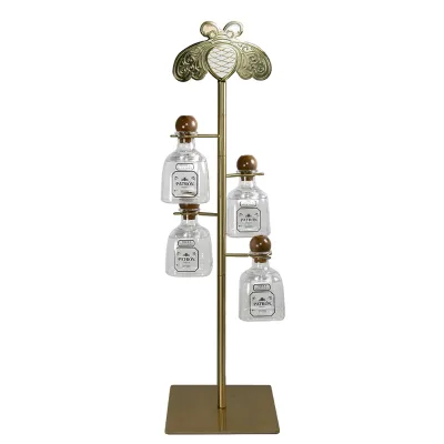 Cheap Price Custom logo New Display Plastic Wine Tequila Bottle Cocktail Metal Stand for El Jimador Milagro Tequila