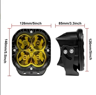 52 Inch Linkable LED Light bar (cube) Headlights Amber Light bar Orange Led Light bar Turret