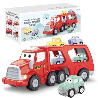 The New Children's Cartoon Inertia Car the Children love the Double-decker Bus Inertia Car Toy for Boy and Girls