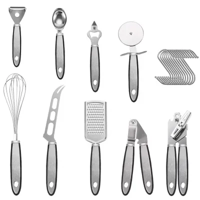 22 Piece Kitchen Cooking Utensils Set with Storage Bucket, Nylon & Stainless Steel Cookware, Kitchen Tool Set