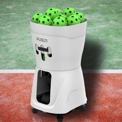 Pickleball Serve Machine with Repetitive Drill Programs Adjustable Speed Options and Rechargeable Battery Power