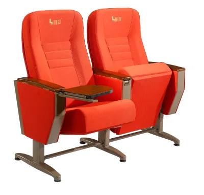Good price Fabirc folding auditorium chair with whee tablet l classical design with freee-standing leg from Foshan factory