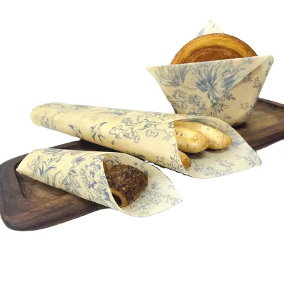 Beeswax Food Wrap 3-Pack - Eco Reusable Organic Cotton, Plastic-Free Food Storage