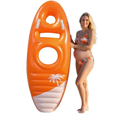 Custom Inflatable Adjustable Lightweight Pregnancy Mattress Belly Head Hole Pool Float for Pregnant Women Stomach Sleepers Tummy