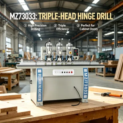 Durable Professional Industrial High Efficiency Pneumatic Woodworking Hinge Boring Drill Press for Wood Cabinets Making