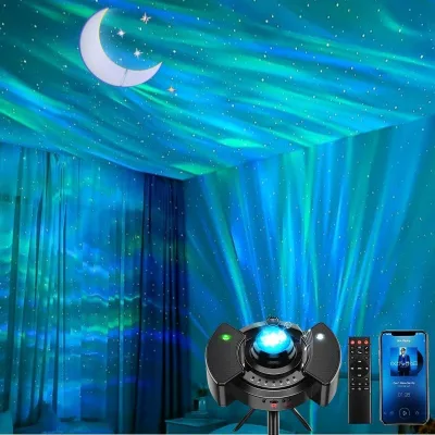 UFO Night Light Galaxy Projector Starry Sky Projector Planetarium Lamp for Kids Bedroom Valentines Day Gift Wedding Deco