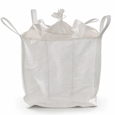 Jumbo Bag Ton Bag Four Panel Cross Corner Patch Half Loop Lifting Straps Forklift Slings Top Fill Spout Bottom Outlet