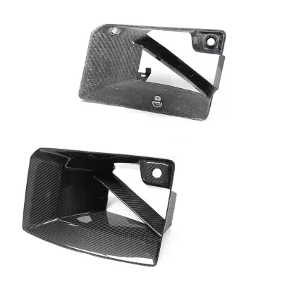 Carbon Fiber Fog Lamp Air Intake Duct Vent Cover Car Body Kit for Retrofit