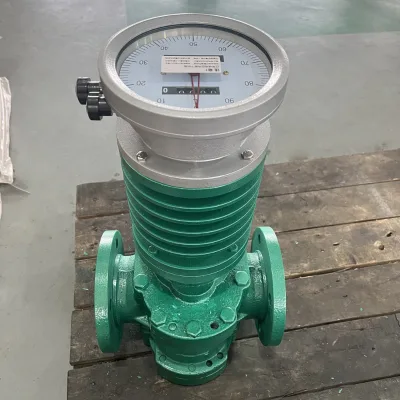 DN65 Oval Gear Flow Meter High Temperature Resist PD Gear Flow Meter Mechanical Pointer Display With Return to Zero Function