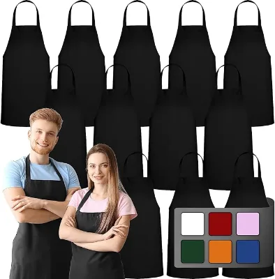 Custom Designer Barber Stylist Bib Salon Hair Cutting Apron Waterproof Polyester Sleeveless Hairdressing Aprons With Pockets