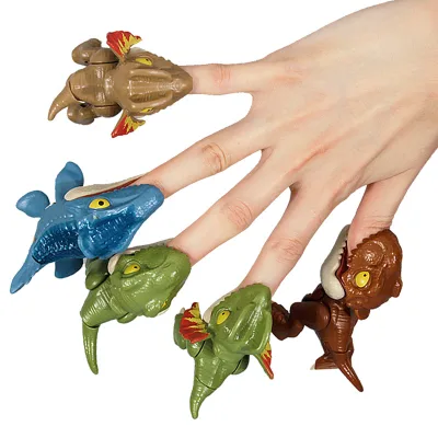 2024 Unisex Dinosaurs Mini Movable Plastic Figure Jointed Finger Biting Toy for Parties Novelty & Gag Promotional Item