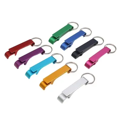 Mini Aluminum Alloy Bottle Opener Keychain Beer Can Opener Portable Bar Tool Key Ring Accessories