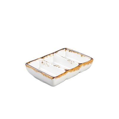 Chaoda OEM Hot-Selling Soy Sauce Dishes Three Space Dishes Three Space Dishes