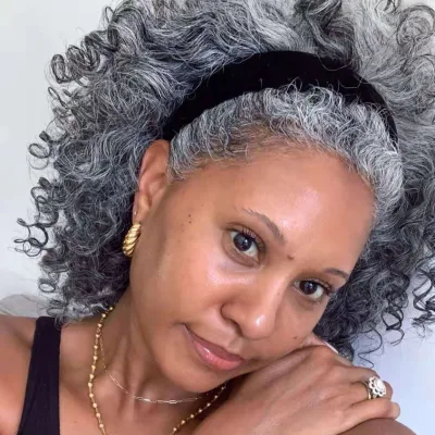African Natural Human Hair Ponytail Extension Full Ponytail Grey Closure Brazilian Hair Clip Ponytail Salt and Pepper Gray 140g