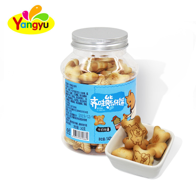 China Milk Cream Center Into Bear Biscuits