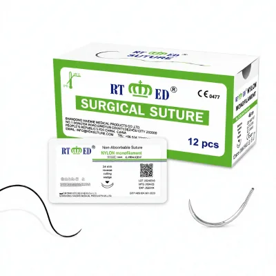 High Tensile Strength Nylon Sterile Ophthalmic Surgical Sutures CE/ISO Certified for Ophthalmology Department