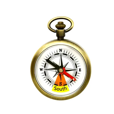 Antique Bronze Vintage Zinc Alloy Compass for Outdoor Collectors Sailing Hiking