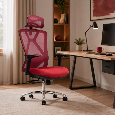 High Back Ergonomic Office Chair Breathable Mesh Sturdy Base for Workspace Meeting Room Bulk Wholesale