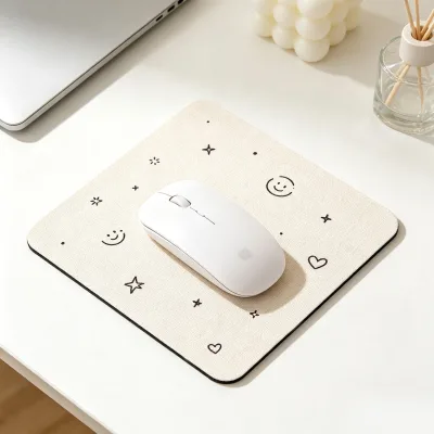 Thermal Bonded Wholesale Mousepad Smooth Custom PVC Mousepad Desktop Mat for Hotel Lobby