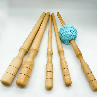 Nostepinne Center Ball Wool Winder Beech Wood Smooth 30cm Yarn Winder for Knitting