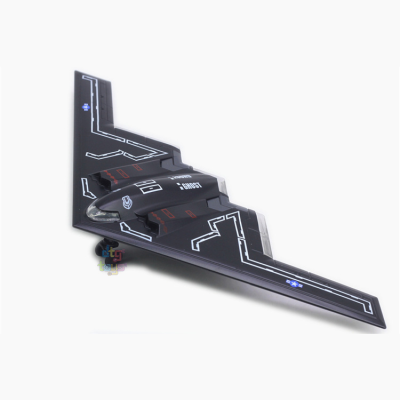 Alloy Fighter Model B-2a Fighter Finished Wing Sound and Light Music Bomber Model Pull Back Aircraft Model