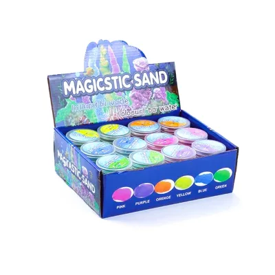 Each Can Contains 100 Grams of Hydrophobic Sand in Six Colors, Which Is Insoluble in Water and Can Be Freely Shaped in Water.