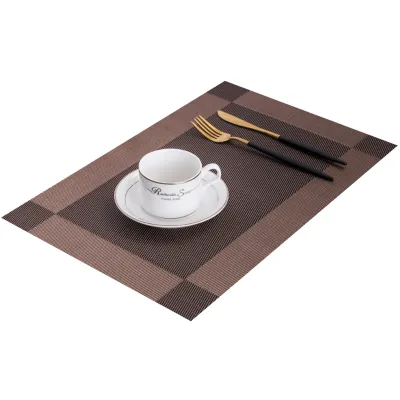 Custom Woven Pvc Placemats Dining Table Mat Washable Table Mats Dining Table Placemat PVC Plastic