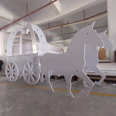 Manufacturer Price New Design Luxury White Wedding Decoration Candy Carriage